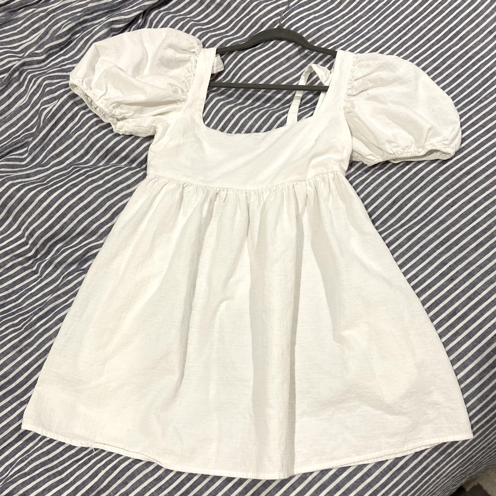 Linen Blend Puff dress